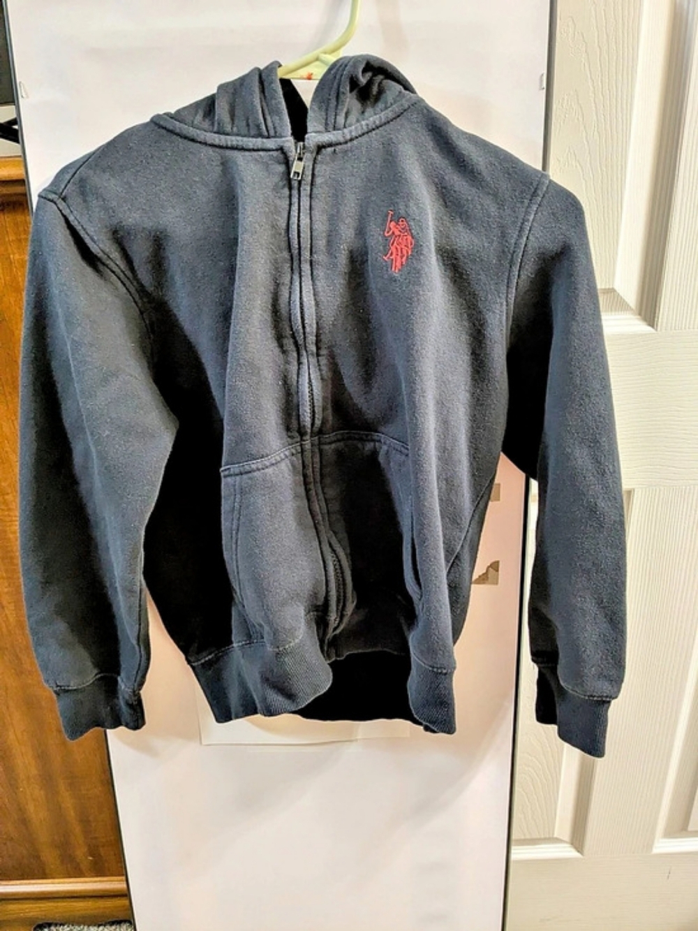 U.S. Polo Assn. Zip Hoodie Black Boys Size Large - Picture 1 of 7